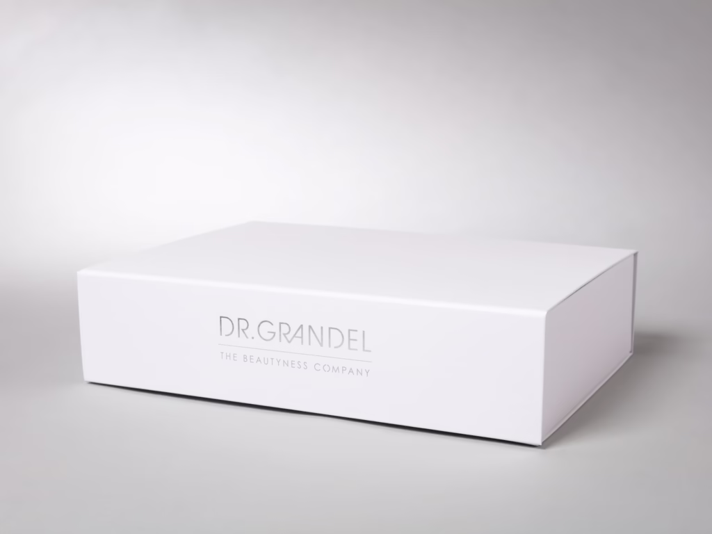 Scatola regalo bianca per il Dott. Grandel – stampata da Paolo Sandro