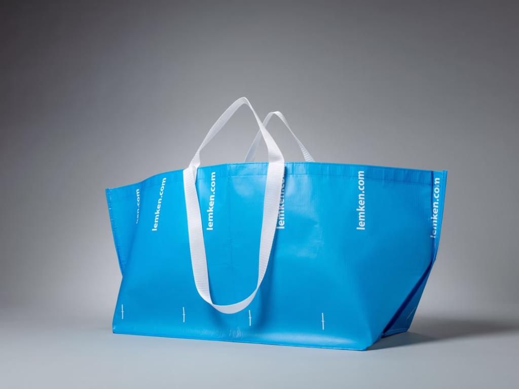 Borsa da trasporto blu laminata in tessuto non tessuto per Lemken – stampata da Paolo Sandro